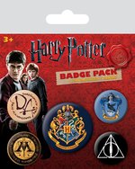 Pins: Harry Potter Pin-Back Buttons 5-Pack Hogwarts. 