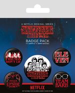 Pins: Stranger Things Pin-Back Buttons 5-Pack Characters. 