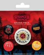 Pins: Stranger Things 4 Pin-Back Buttons 5-Pack Hellfire Club. 