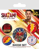 Pins: Shazam! Pin-Back Buttons 5-Pack Fury of the Gods. 