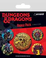 Pins: Dungeons & Dragons Pin-Back Buttons 5-Pack Beastly. 