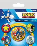 Pins: Sonic the Hedgehog Pin-Back Buttons 5-Pack Speed Team. 