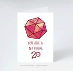 Humørkort: You are a Natural 20. 