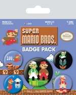 Pins: Nintendo - Super Mario Bros. Pin-Back Buttons 5-Pack. 