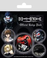 Pins: Death Note Pin-Back Buttons 5-Pack Characters. 