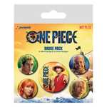 Pins: One Piece Pin-Back Buttons 5-Pack The Straw Hats. 