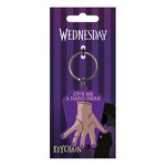 Keychain: Wednesday Rubber Keychain Give Me A Hand. 