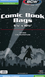 BCW Bags: Modern/Current Size - RESEALABLE (100pc) (PP). 