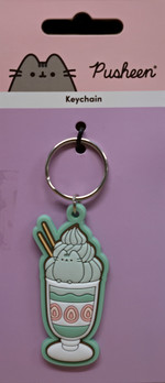 Keychain: Pusheen PVC Keychain Matcha. 