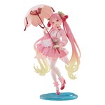 Manga Figures - Hatsune Miku: Hatsune Miku AMP PVC Statue Newley Written Sakura Miku Sakura Dress Ver. 21 cm (1)