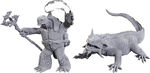 D&D NOLZURS MARVELOUS UNPAINTED MINIS: Tortle Druid & Wild Shape Giant Lizard (Wave 24) (2)