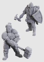 D&D NOLZURS MARVELOUS UNPAINTED MINIS: Limited Edition 50th Anniversary Dwarves (2)