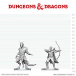D&D NOLZURS MARVELOUS UNPAINTED MINIS: Elf Ranger and Dragonborn Monk (2)