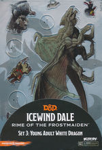 D&D IDOLS OF THE REALMS ACRYLIC 2D: Icewind Dale Rime of the Frostmaiden - Set 3: Young Adult White Dragon (10)