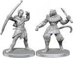 PATHFINDER DEEP CUTS UNPAINTED MINIS: Elf Hunter & Catfolk Bandit (2)