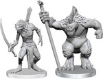 PATHFINDER DEEP CUTS UNPAINTED MINIS: Xulgath Skirmisher & Stoneliege (2)
