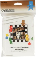 SLEEVES - BOARD GAME - Oversize Cards (100) (fit cards of 79x120mm or smaller)