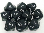 TERNINGER - D10 SÆT - OPAQUE - Black/white (10)