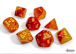 TERNINGER - GEMINI - Gellow Red/yellow Luminary 7-Die Set (with bonus die)