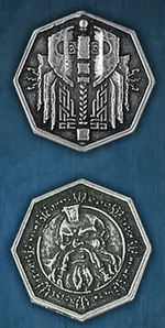 LEGENDARY COINS - Forged Dwarven Coin Silver (1stk)