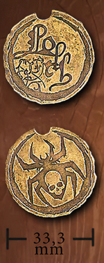 LEGENDARY COINS - Drow Coin Gold (1stk)