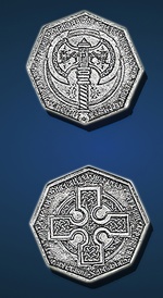 LEGENDARY COINS - Dwarven Coin Silver (1 stk)