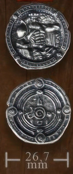 LEGENDARY COINS - Forged Barbarian Coin Silver (1 stk)