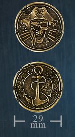 LEGENDARY COINS - Forged Pirate Coin Gold (1 stk)