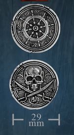 LEGENDARY COINS - Forged Pirate Coin Silver (1 stk)