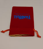 TERNINGER - POSER - Red Velvet Dice Bag with Gold Satin Lining 4in x 6in