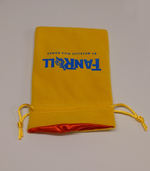 TERNINGER - POSER - Gold Velvet Dice Bag with Red Satin Lining 4in x 6in