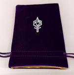 TERNINGER - POSER - Purple Velvet Dice Bag with Gold Satin Lining 4in x 6in