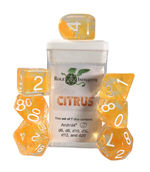 TERNINGER - DIFFUSION - Citrus with White Numbers - Set of 7
