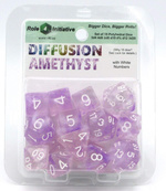 TERNINGER - DIFFUSION - Amethyst with White Numbers - Set of 7