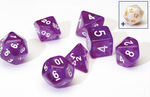 TERNINGER - SIRIUS RPG DICE - Translucent Purple Resin (8)***
