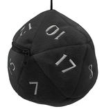 D20 PLUSH DICE BAG - D20 Plush Dice Bag - Black